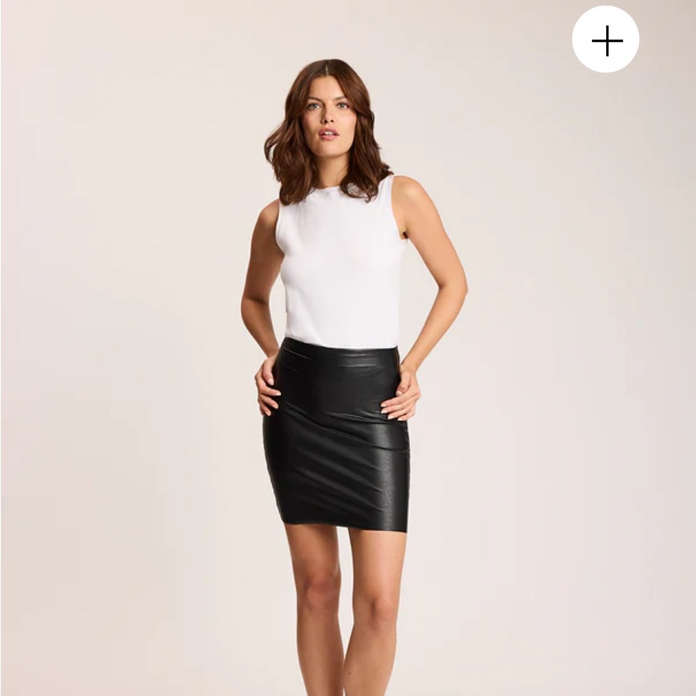Commando Black Faux Leather Mini Skirt